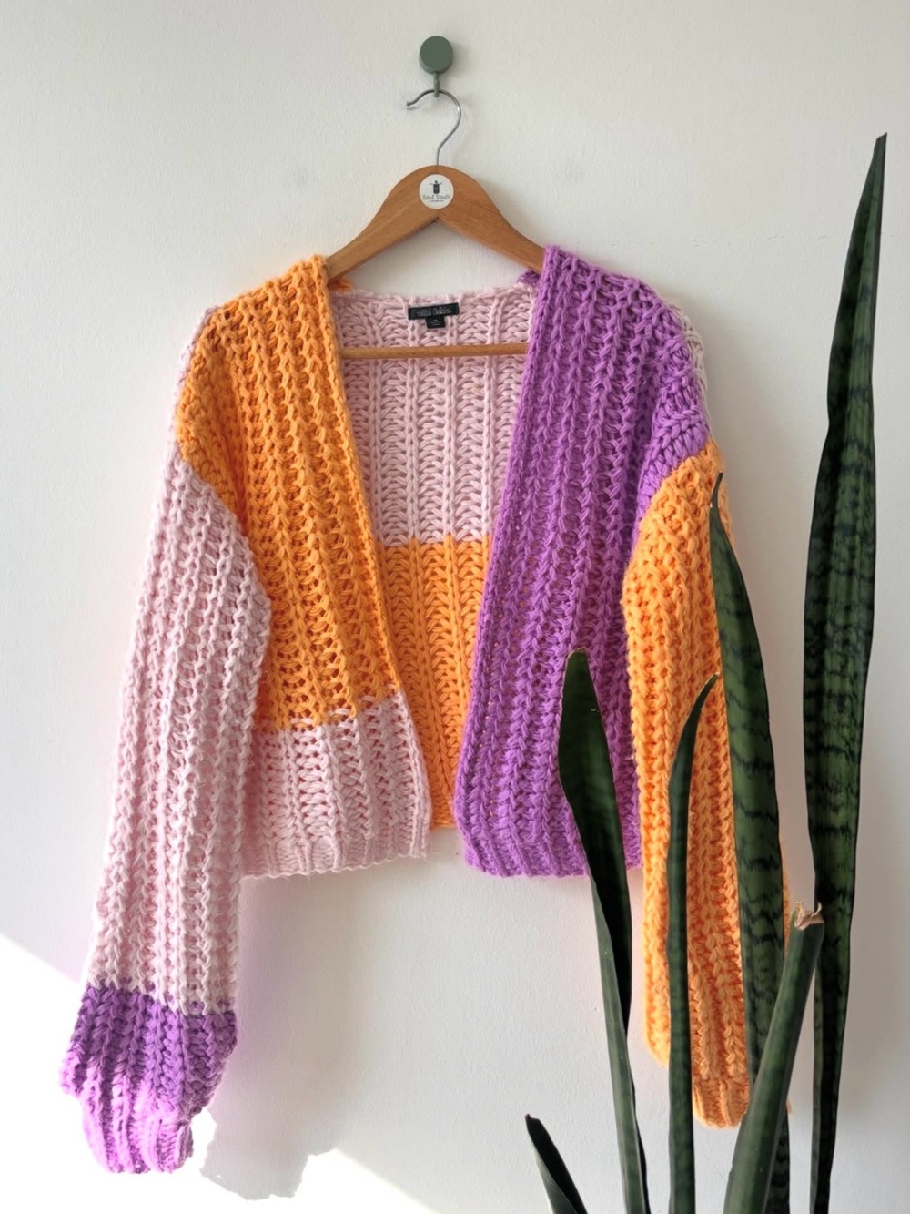 wild fable Colorblock Chunky Knit Cardigan — Size M